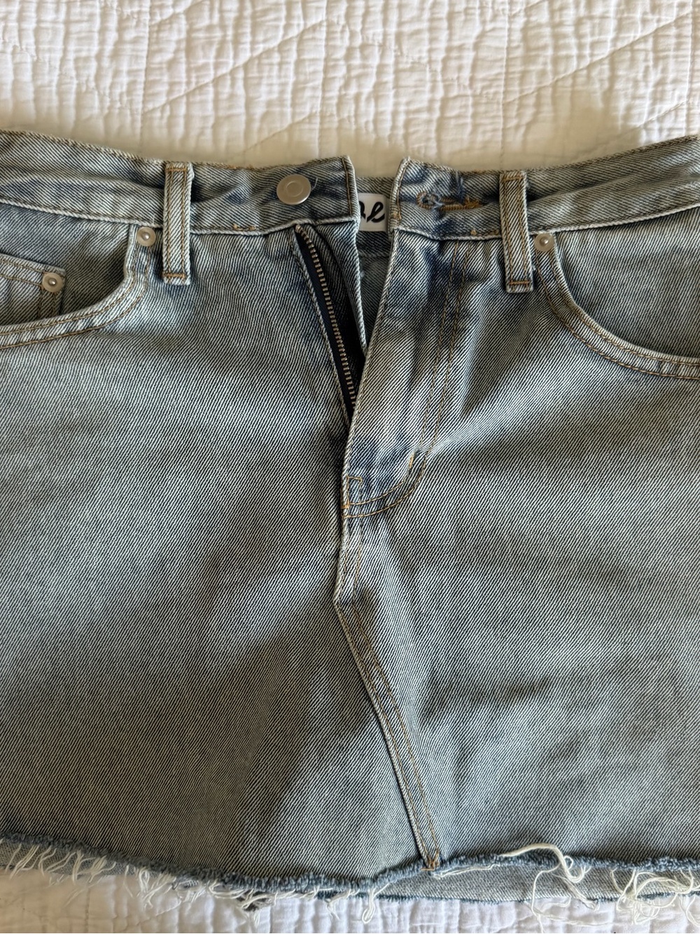 Pal pal 88 Light Wash Denim Mini Skirt - Relaxed Fit size XS